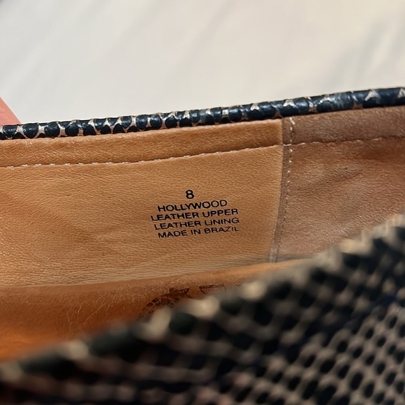 Driver Club USA “Hollywood” Navy/Gold Leather Snake Embossed Driving Moccasins - Picture 9 of 9